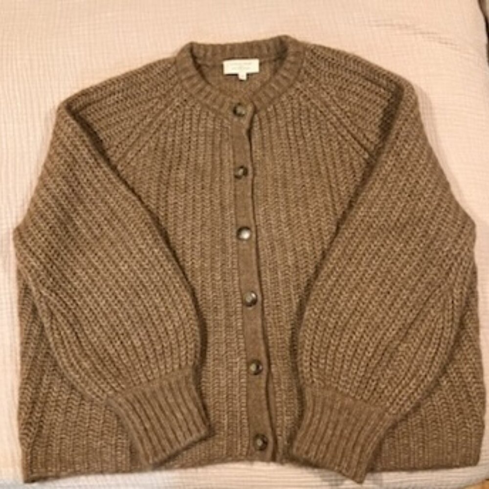 Sezane Emile Cardigan mottled camel size XL